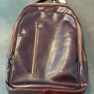Brown Leather Backpack